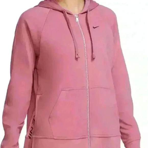 Nike Women's Get Fit Desert Berry/White Full-Zip Training Hoodie size medium - Picture 6 of 14